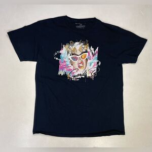 Cardi B Graphic T-Shirt Men Large Black Short Sleeve Music